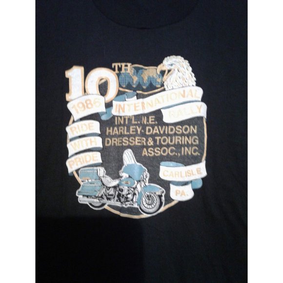 Screen Stars Biker Shirt, 1986 Vintage Harley Shirts, Mens Harley Shirt - Picture 4 of 6